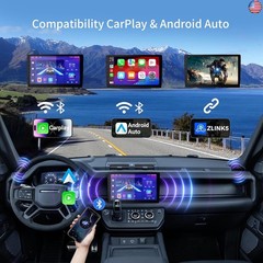 Wireless Double Din Car Stereo with 9″ HD Touchscreen | CarPlay & Android