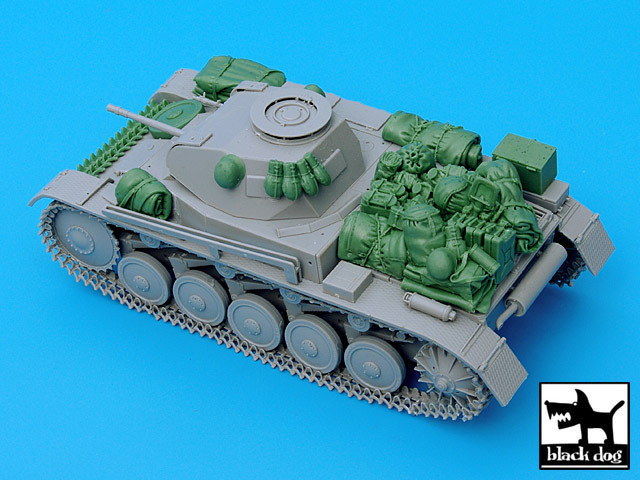 Black Dog 1/35 Panzer II Ausf.C Tank Stowage and Accessories Set (Dragon) T35032