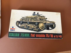 Vintage Esci Italian 75mm Fiat-Ansaldo 75/18 M13/40 Tank 1/72 Model Kit – 7350