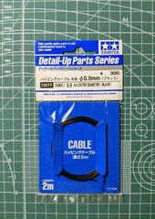 Tamiya Detail-Up Parts Series CABLE (0.80mm OUTER DIAMETER / BLACK) 12677