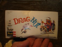 Revell 1308 Model kit DRAG NUT Big Daddy w/Rat Fink Box open 1995 Kit MIB NICE