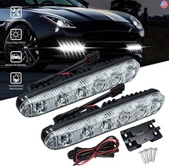 Universal Daytime Running Lights 6 LEDs High/Low Beam LED DRL Kit Waterproof