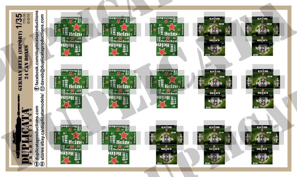 Diorama/Model Accessory – 1/35 Imported Beer, 24 Can Boxes #1