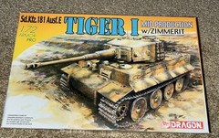 Dragon Tiger I Sd.Kfz. 181 Ausf. E Tank Kit 1/72 Zimmerit Item 7251 MIG Resin
