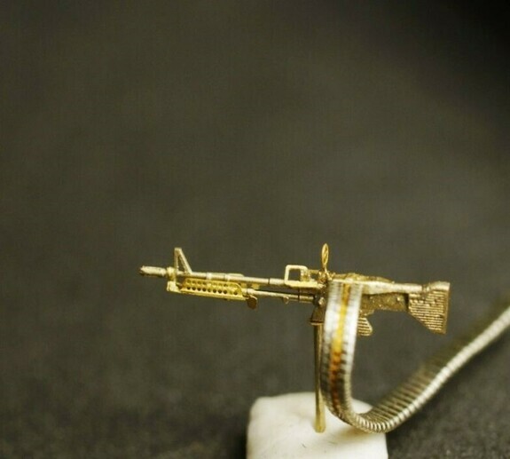 Mini World 7245a M60 Machine Gun USA 1:72 scale brass model kit