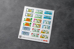 1:24 3D License Plates Detail Set for scale model Cars