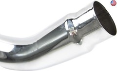 4 Inch Exhaust Elbow Tip with a Clamp, Chrome Structure,4” Inlet 5” Outlet