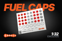 1:32 3D Fuel Filler Caps Exterior Detail Set for scale model