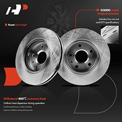 11.65 inch(296 mm) Disc Brake Rotors + Ceramic Pads Kit Front Vented