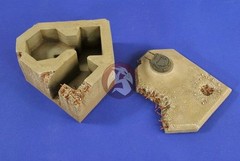 Verlinden 1/35 Bombed / Battle Damaged German Bunker w/Panzer I Turret WWII 2674