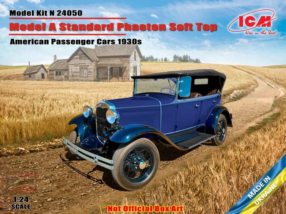 **1/24 ICM Models #24050 – Model A Standard Phaeton Soft Top (1930s) NIB