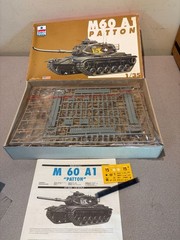 Vintage ESCI Ertl 1/35 M60A1 Patton US Main Battle Tank Model Kit 5002 NIOB