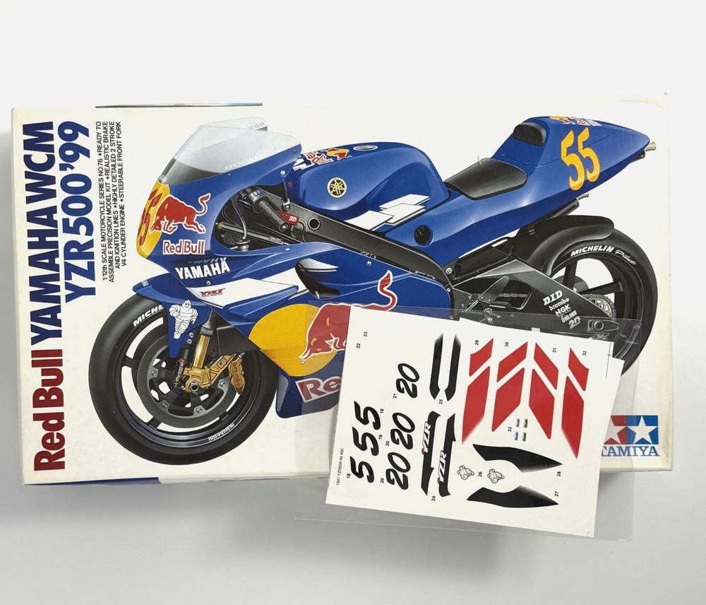 TAMIYA Red Bull YAMAHA YZR500’99 Item14076 1/12 w/DECALS from Japan4