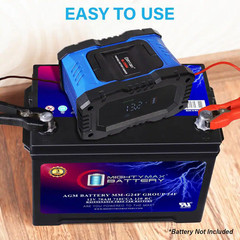 12V 20 Amp Smart Battery Charger Maintainer with Repair Mode Works with Lifepo4,