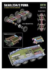 RYEFIELD MODEL RFM RM-5110 1/35 German Sd.kfz.234/2 With Engine Parts Model