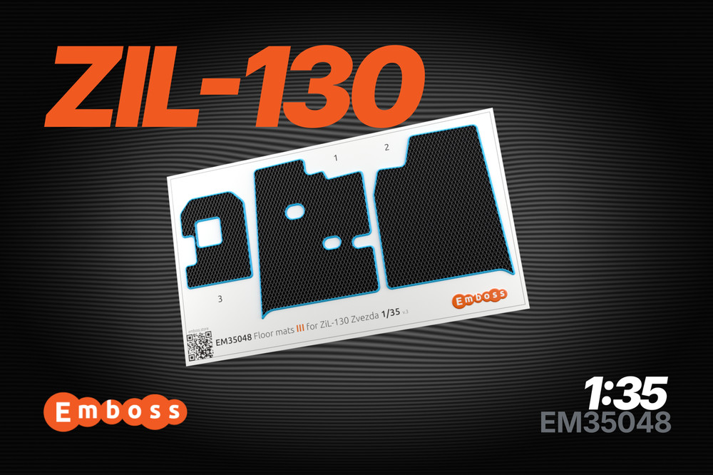 1:35 3D Interior Detail Set Floor Mats for ZIL 130 Zvezda 3712