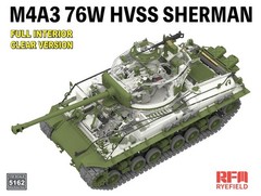 RYEFIELD MODEL RFM RM-5162 1/35 M4A3 76w HVSS Sherman w/Full Interior Clear Ver.