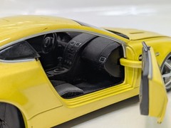 2 Racing Yellow Vintage Model Sports Cars Ferrari 348ts, Aston Martin V8 Vantage