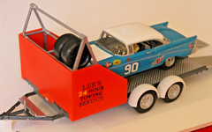 NEW Tandem Axle Trailer Vintage Style With Tire & Tool Carrier 1/25 SCALE
