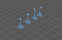 1/25 1/24 Scale 3D Resin Manual Racing Shifter Pack