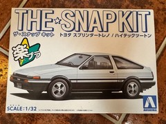 2 x Aoshima: 1/32 Initial D Takumi AE86 Trueno Scale Model Kit Official Toyota