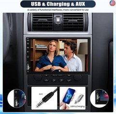 Single Din Car Stereo with Wireless Carplay&Android Auto,7″ 1 Din