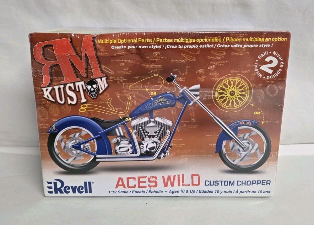 Revell RM Kustom Aces Wild Custom Chopper #85-7315 1/12 Scale Model Kit- Sealed