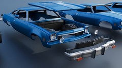 ABS-LIKE RESIN 3D PRINTED 1/25 1973 CHEVROLET CHEVELLE FULL KIT