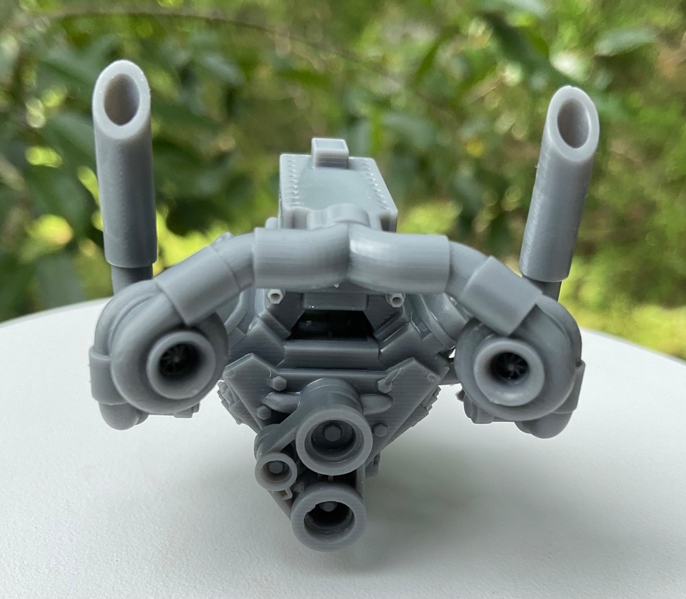 1/24 Resin Twin Turbo LSX Engine Outlaw Pro Mod Drag Racing Custom Model Part