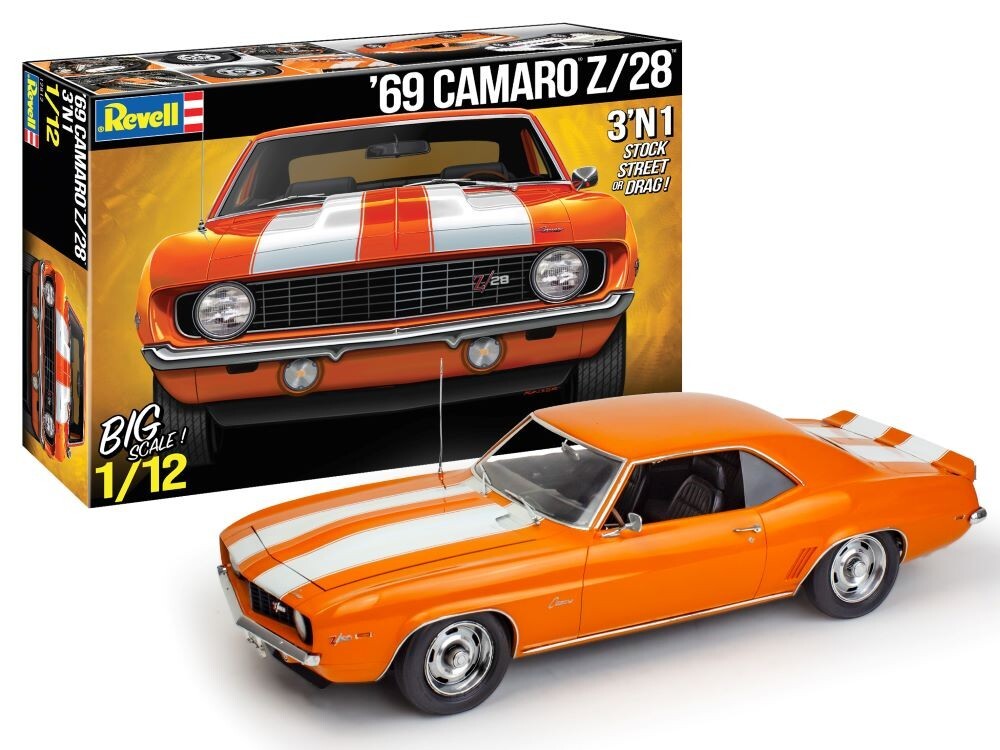 Revell 1/12 1969 Camaro Z28 3 in 1 Kit RMX2812