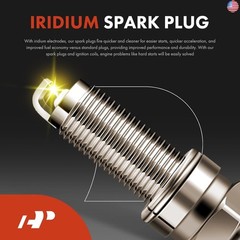 A-Premium Ignition Coil (Blue) with 3-Pins and Iridium Spark Plugs Compatible