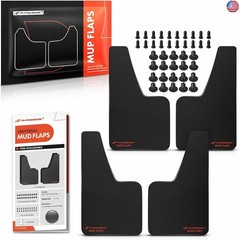 A-Premium 4 Pcs Black Universal Splash Guards Mud Flaps Mudflaps Mudguard