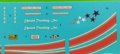 Lot Of 2 Decal Sheet Peterbilt 359 1/25 USA American Flag Star Red White Stripes
