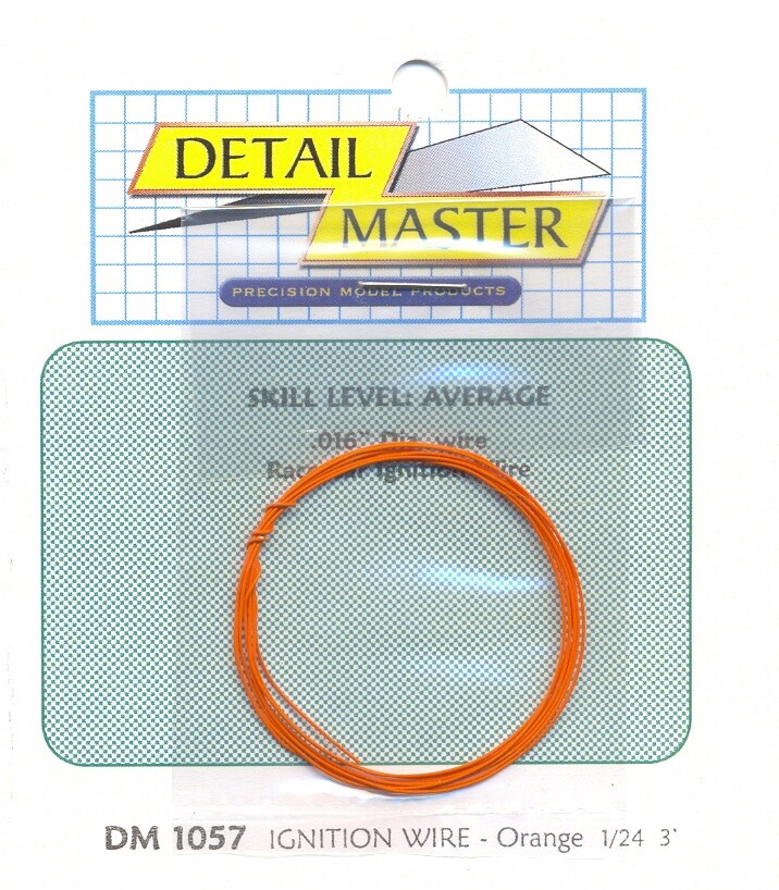 Detail Master 1057 x 1/24-1/25 2ft. Race Car Ignition Wire Orange