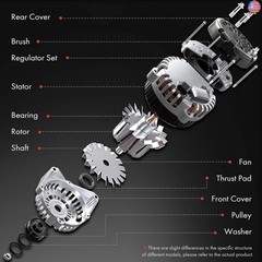 A-Premium Alternator Compatible with Chevrolet Malibu 2004-2005 2.2L, Cavalier