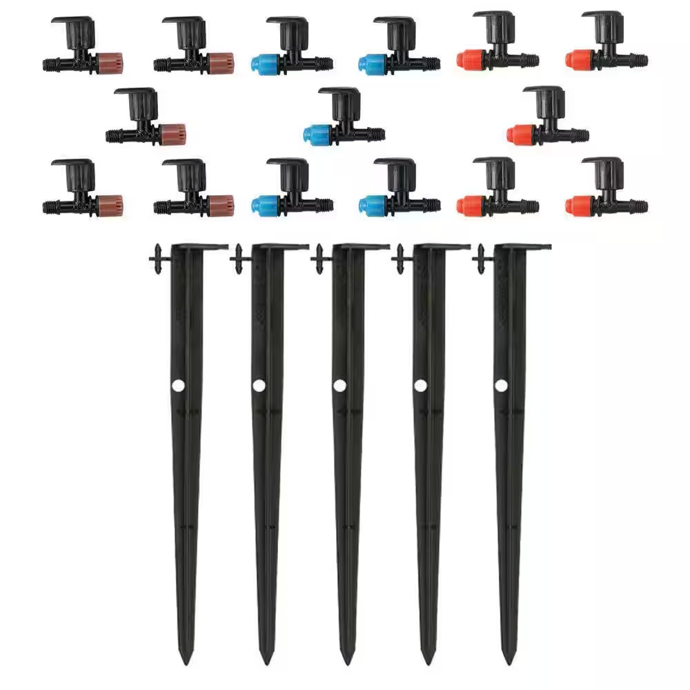 Micro-Sprinkler Stake with F, H, Q, Nozzle (5-Pack)