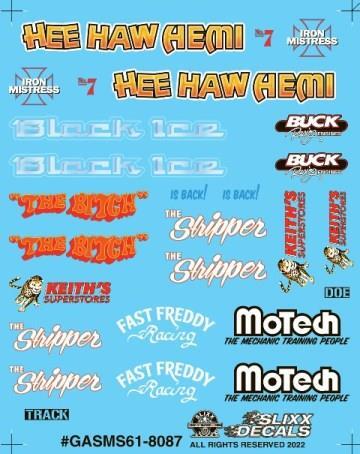 Slixx 8087 Gasser Mini Sheet #61 decal