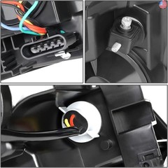DNA Motoring HL-OH-CI06-BK-CL1 Black Housing Headlights Compatible with 06-13