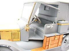 Photo-etched detailing set for scale model Ford-T 1917 Ambulance ICM 35661, 1/35