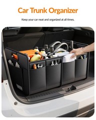 Homeve Car Trunk Organizer For Suv 15.5Gal Large Capacity No-Sag Heavy Duty
