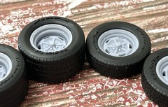 1/24 Scale: 15-inch “A.R. Salt Flat Special” Resin Wheels W/ Wide Rear Tires