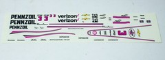 1/25 2018 Pennzoil Dallara Chevy Waterslide Decal sheets Indy Helio Castroneves