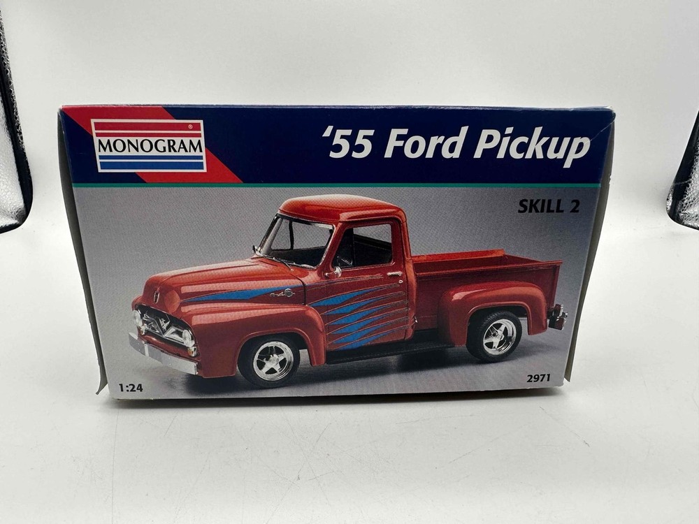1995 Monogram 1/24 ’55 Ford Pickup #2971 open box started kit READ see photos