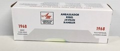 New 1968 AMC Javelin Hialeah Yellow Promo Model REPLICA BOX ONLY..NO CAR