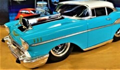 57 Chevy 1957 Race Car Dragster Custom Built Classic Metal Concept Model 55 1955
