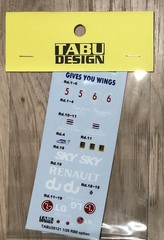 Tabu Design TABU20121 1/20 Red Bull Renault RB6 Option Decals for Tamiya Sealed