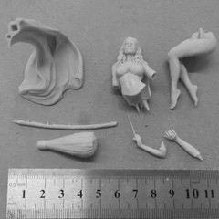 1/24 Resin Figure Model Kit Magical Girl Unassembled, Unpainted Model Kit.