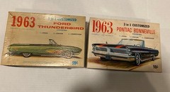 Lot Of 2 Vintage 1963 Palmer Plastics Model Car Kits As Is See Photos