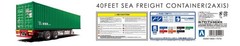 AOSHIMA 1/32 Heavy Freight No.6 40Feet Marine Container Trailer Biaxial Type