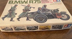 Tamiya BMW R75 German Motorcycle Model Kit 1/35. NEW MIB